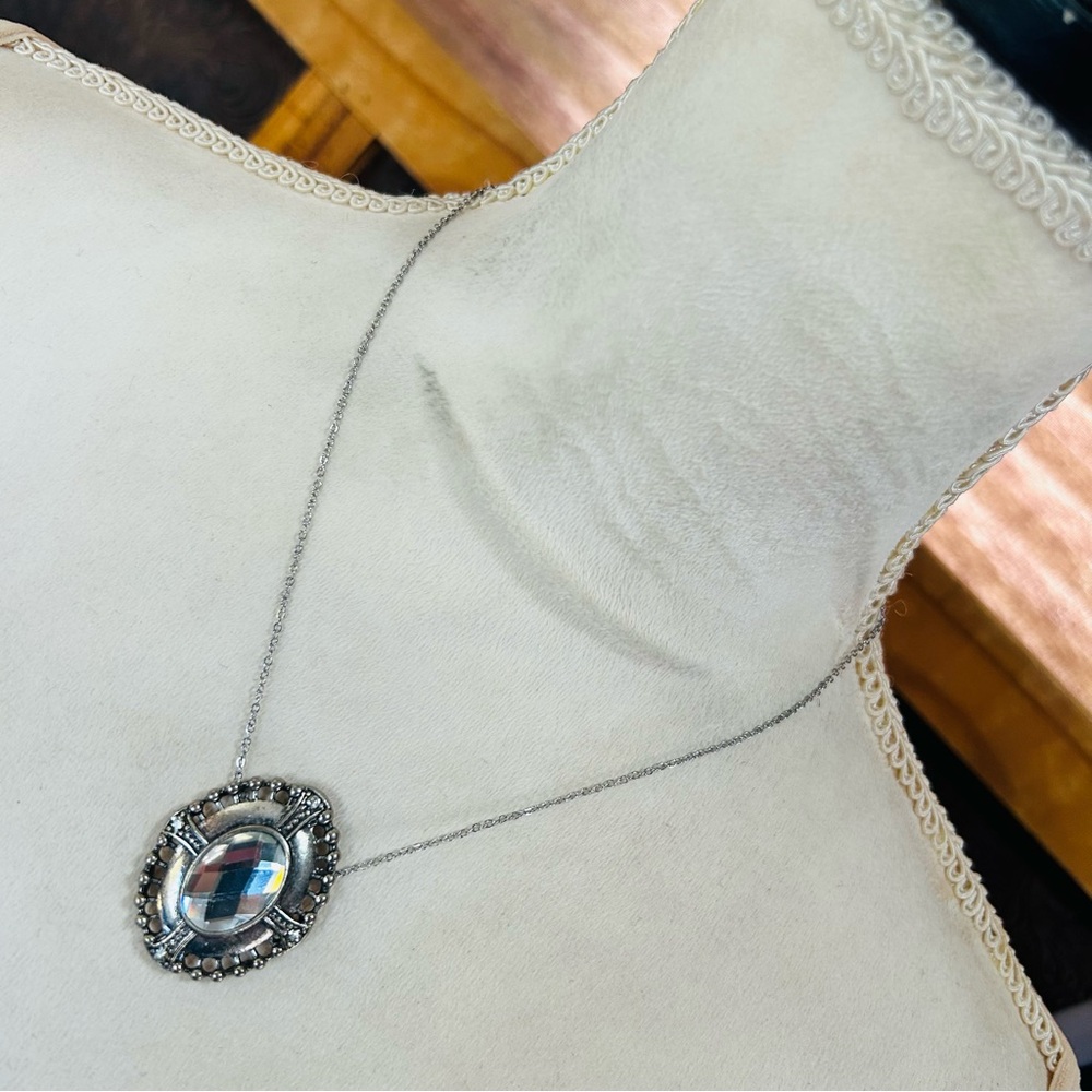 Handcrafted salvaged repurpose pendant on chain necklace